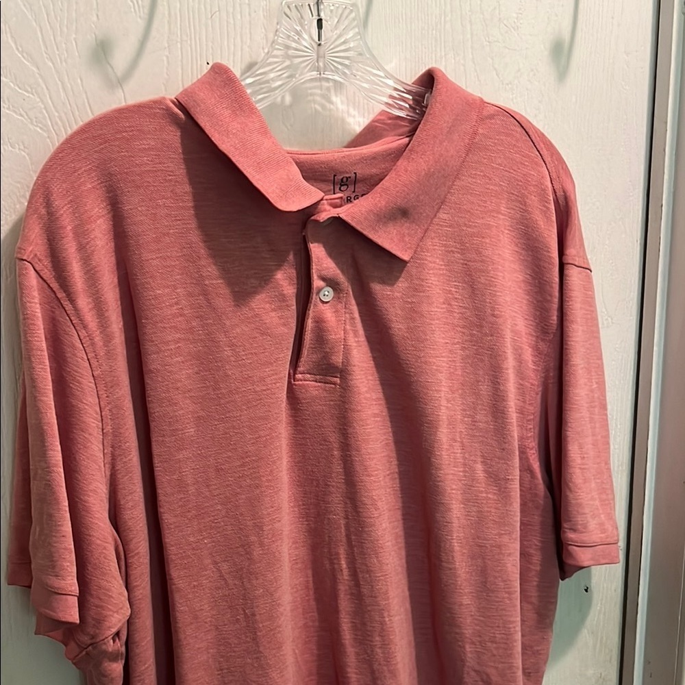 George Men's Polo Shirt in Coral Pink